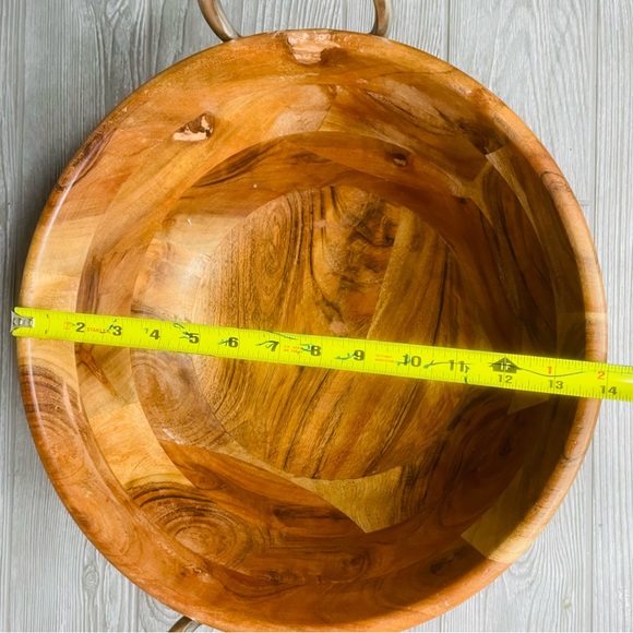 Natural wood hand carved in India wooden large fruit bowl decorative bowl wood - Picture 11 of 15